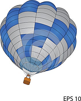 Hot Air Balloon Vector Illustration.