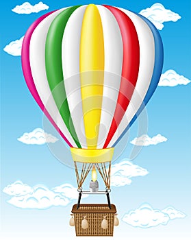 Hot air balloon vector illustration