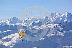 Hot air balloon in the Wasatch Front, Utah