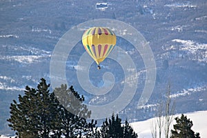 Hot air balloon in the Wasatch Front, Utah