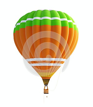 Hot air balloon on a white background photo