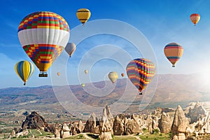 Hot air ballooning in Cappadocia, Turkey photo