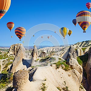 Hot air ballooning is most popular attraction in Kapadokya near photo