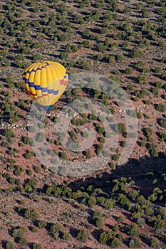 Hot air ballooning over sedona Arizona