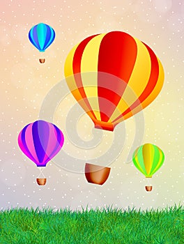 Hot air balloons