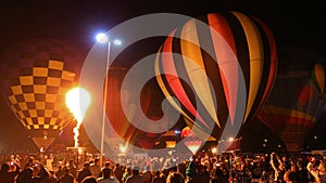 Hot Air Balloons and a Burner Flames