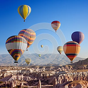 Hot air balloons in Cappadocia