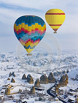 Hot air balloons and Cappadocia