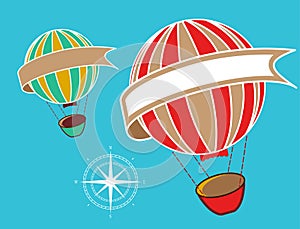 Hot air balloons copyspace