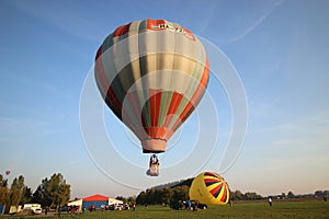 Hot air balloons exibition in Hungary.