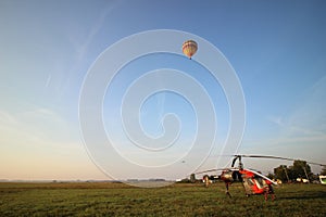 Hot air balloons exibition in Hungary.