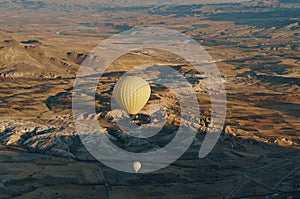 Hot air balloons festival in Goreme national park, fairy chimneys,