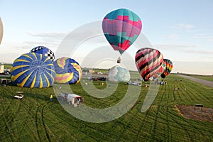 Hot air balloons flight