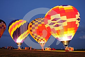 Hot air balloons flight