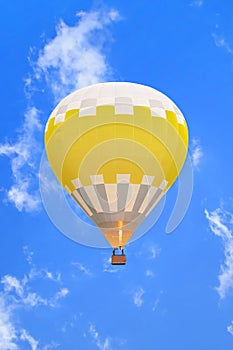 Hot Air Balloons in Flight over blue sky
