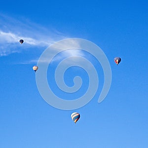 Hot Air Balloons in Formation