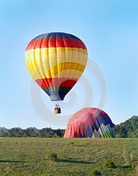 Hot Air Balloons landing