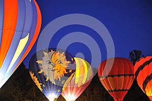 Hot Air Balloons at Night