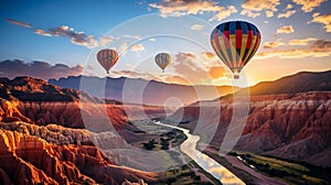Hot Air Balloons Over Botan Canyon