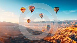 Hot Air Balloons Over Botan Canyon