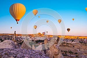 Hot air balloons over Cappadocia, Turkey