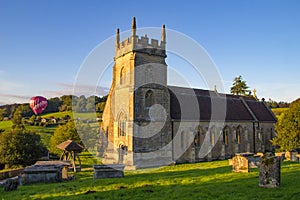 Hot Air Balloons over church