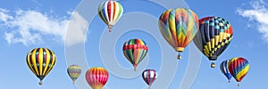 Hot air balloons panorama