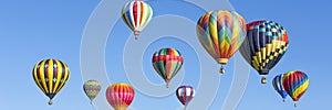 Hot air balloons panorama