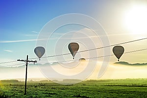 Hot air balloons, Romania