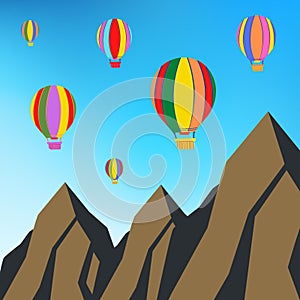 Hot air balloons in the sky