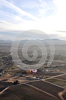 Hot Air Balloons Soaring across the valley