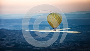 Hot air balloons at sunrise in cappadoccia