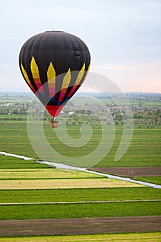Hot air baloon floating