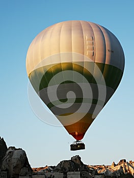 Hot air baloon flying over Cappadocia