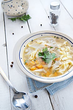 Hot and alible chicken soup