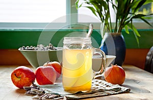 Hot apple cider vinegar and honey drink