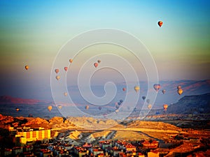 Hot balloons in Capadocia