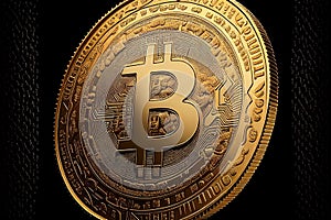 Hot Bitcoin logo crypto currency background