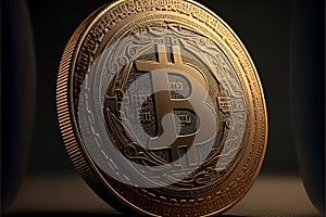 Hot Bitcoin logo crypto currency background