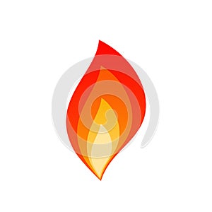 Hot blaze bonfire with fire flame layers emblem