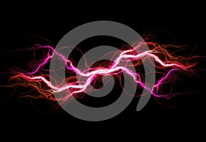 Hot burning plasma lightning, abstract and energy