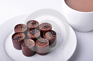 Hot cacao and chocolate
