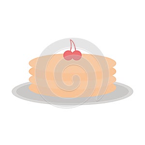 hot cakes on a white background