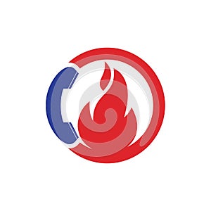 Hot call vector logo design concept.