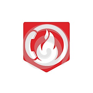 Hot call vector logo design concept.