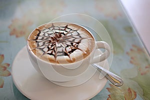 Hot cappuccino mocha latte coffee
