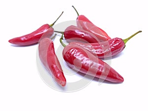 Hot chilli pepper isolated on white background.