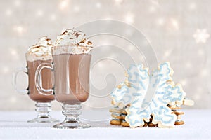 Hot choclate and cookies - winter treat