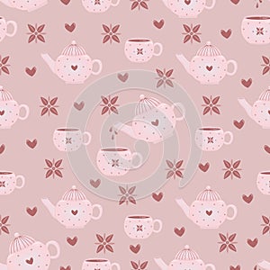 Hot chocolate seamless pattern