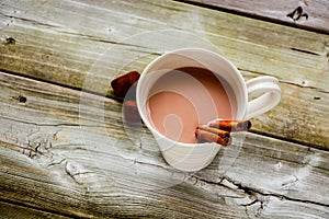 Hot chocolate with spices